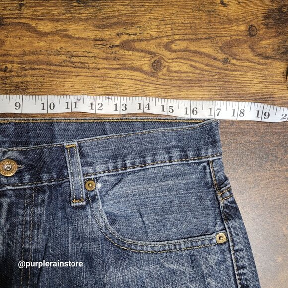 Levi's Jeans Tag 36x30 Measures 32x29 Loose Straight 569 Medium Dark Wash Denim - Picture 7 of 12
